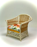 1:12 Dollhouse cane rattan pearl autumn roses furniture