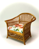 1:12 Dollhouse cane rattan autumn roses furniture