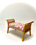 1:12 Dollhouse cane rattan petit rose flowers furniture