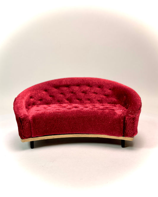1:16 Dollhouse miniature modern sofa velvet various colors- Lundby