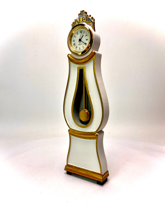 1:12 Dollhouse miniature Swedish Mora longcase working clock - various colors
