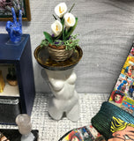 1:12 Dollhouse miniature callas flowers pot on woman's sculpture - various colors
