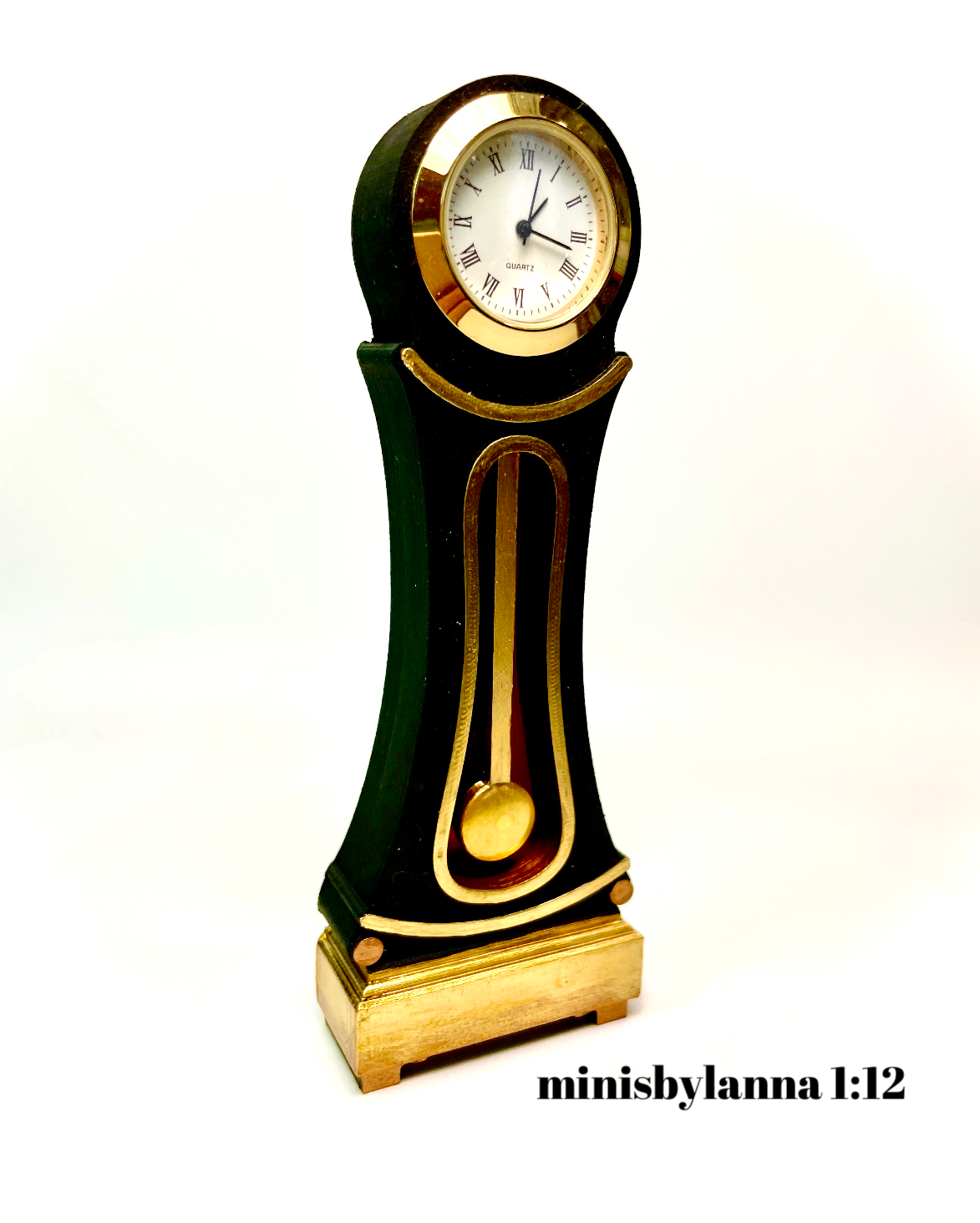 1:12 Dollhouse miniature Swedish Mora Dalarna longcase working clock - Various Colors