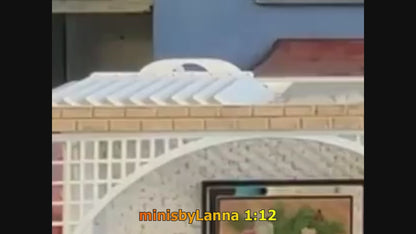 1:12 Dollhouse roombox Gazebo Diorama Art Box with moving pergolas roof cover - Various Models