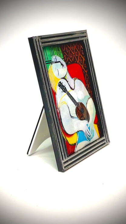 1:12 Dollhouse miniature 3D layered French-art picture modern frame