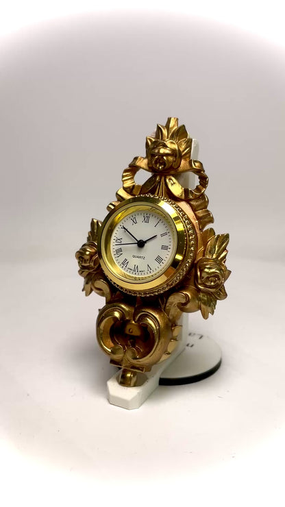 1:12 Dollhouse miniature Swedish Cartel wall working clock – Hand Painted