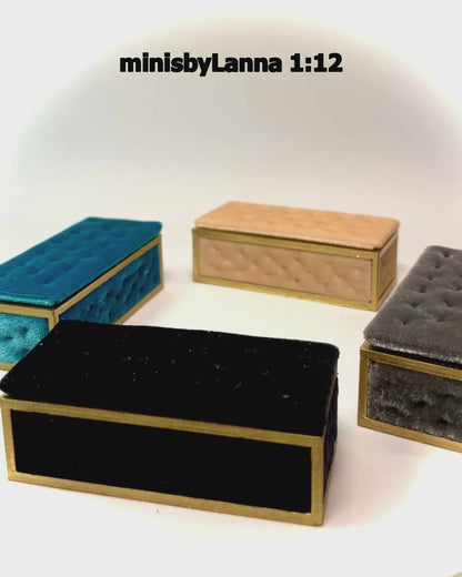 1:12 Dollhouse Ottoman storage stool various colors