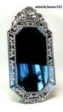 1:12 Dollhouse miniature Venetian classic long beveled clear wall mirror