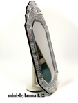 1:12 Dollhouse miniature Venetian classic long beveled clear wall mirror