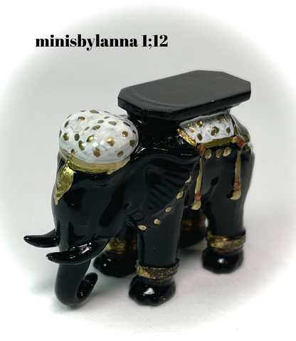 1:12 Dollhouse miniature elephant coffee table like porcelain glass effect top various colors