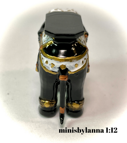 1:12 Dollhouse miniature elephant coffee table like porcelain glass effect top various colors