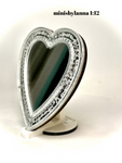 1:12 Dollhouse miniature Venetian classic heart clear wall mirror