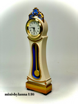 1:16 Dollhouse Swedish Mora longcase working clock cream blue - Lundby scale