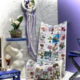 1:12 Dollhouse miniature decoupaged modern chaise lounge White Flowers