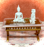 1:12 Dollhouse miniature Buddha and Yoga Elephant sculptures in White