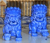 1:6 Dollhouse miniature Chinese guardian lions sculptures pair