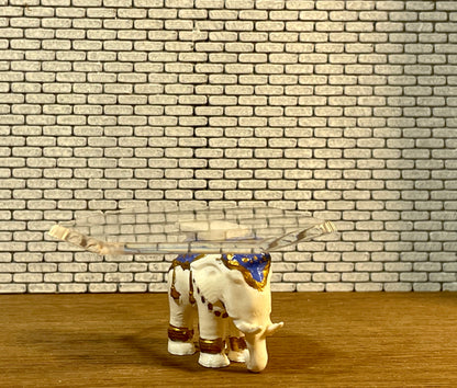 1:16 Dollhouse elephant coffee table like porcelain glass effect top - Lundby