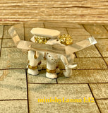 1:12 Dollhouse miniature elephant side table like porcelain glass effect top