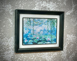 1:12 Dollhouse miniature picture canvas on a black & white passe-partout frame