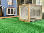 1:12 Dollhouse roombox Gazebo Diorama Art Box with moving pergolas roof cover - Decorated