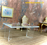 1:12 Dollhouse miniature modern dinning room table beveled top