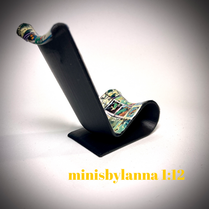 1:12 Dollhouse miniature decoupaged modern chaise lounge - various models