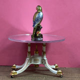 1:6 Dollhouse miniature gilded parrot sculpture