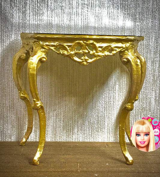 1:6 Dollhouse miniature Victorian gold console table