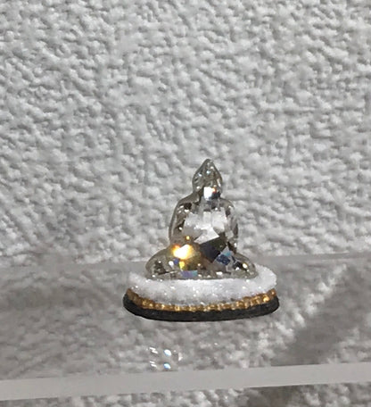 1:12 Dollhouse miniature Swarovski crystal Buddha sculpture