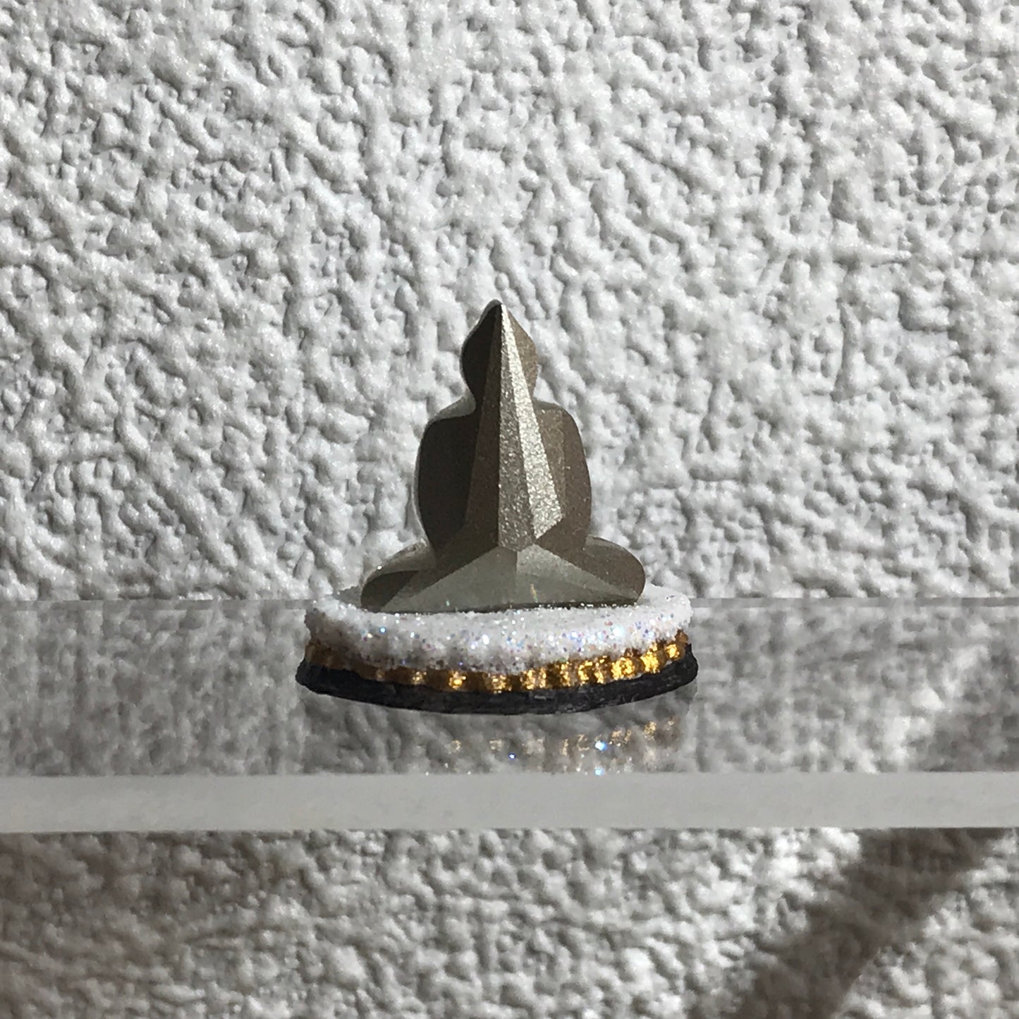 1:12 Dollhouse miniature Swarovski crystal Buddha sculpture