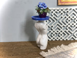 1:16 Dollhouse miniature callas flowers pot on woman's sculpture - White - Lundby scale