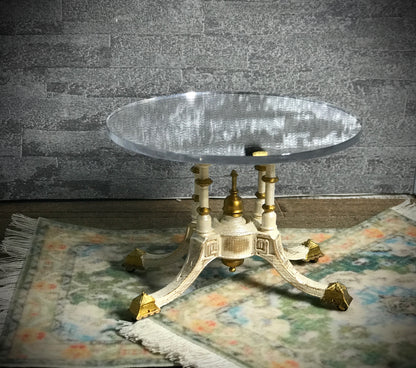 1:6 Dollhouse miniature Victorian side table top mirror