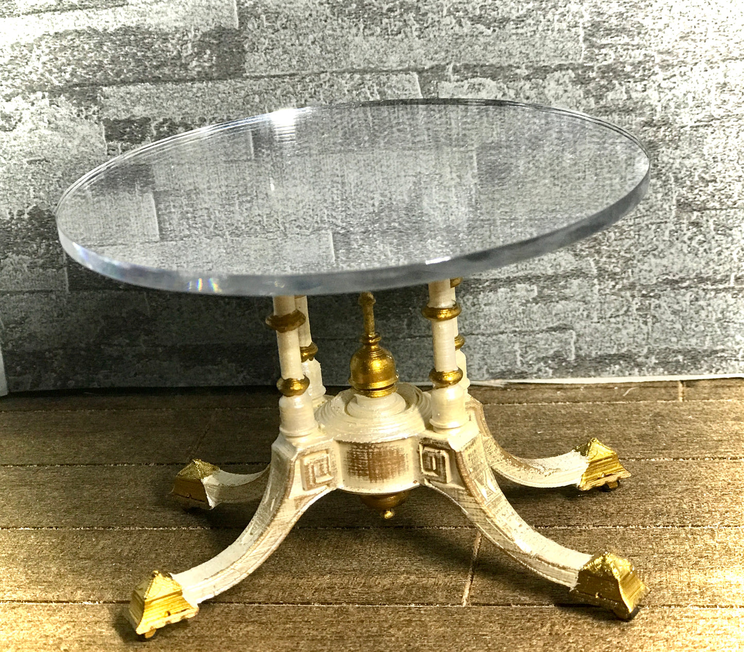 1:6 Dollhouse miniature Victorian side table top mirror