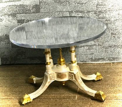 1:6 Dollhouse miniature Victorian side table top mirror