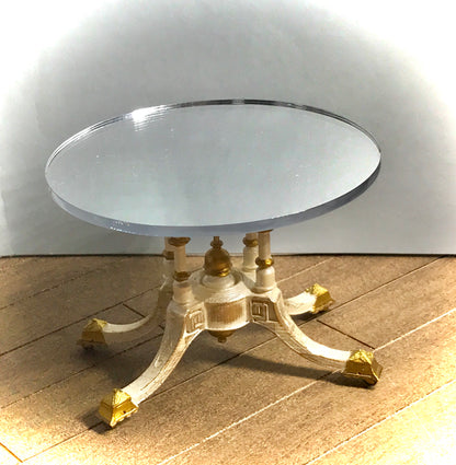 1:6 Dollhouse miniature Victorian side table top mirror