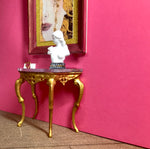 1:12 Dollhouse miniature Victorian gold console table
