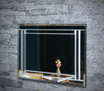 1:12 Dollhouse miniature modern Venetian large beveled wall mirror