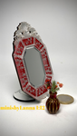 1:12 Dollhouse miniature Venetian classic large beveled red wall mirror