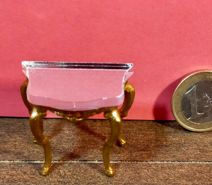 1:24 Dollhouse miniature Victorian gold console table - Half scale